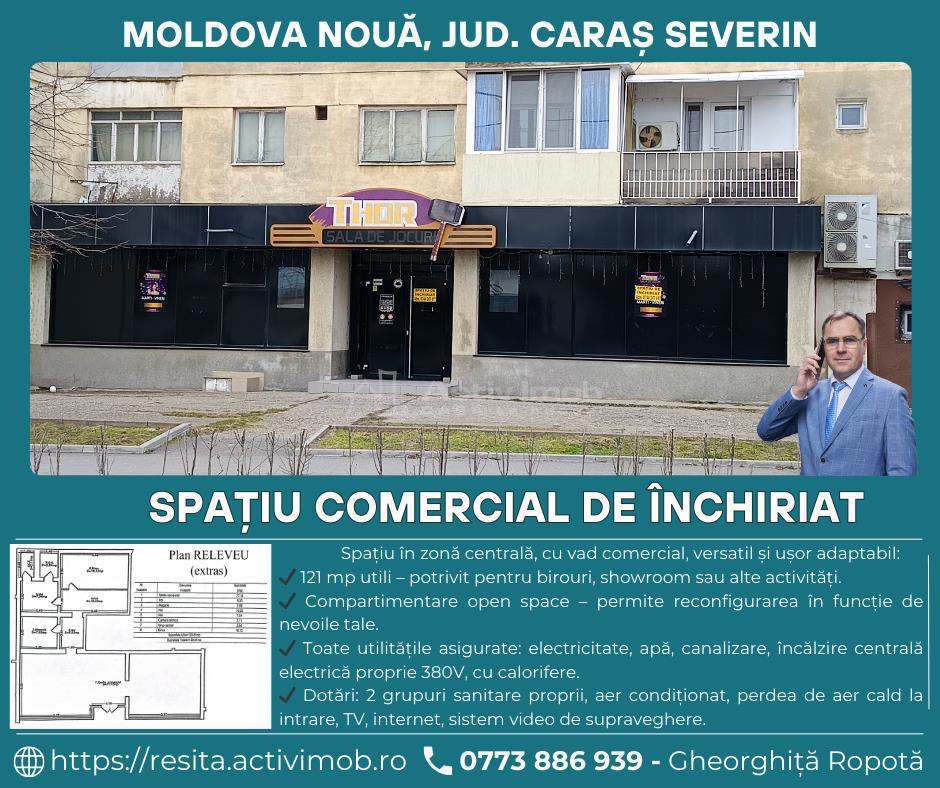 Spatiu Comercial Central de Inchiriat in Moldova Noua