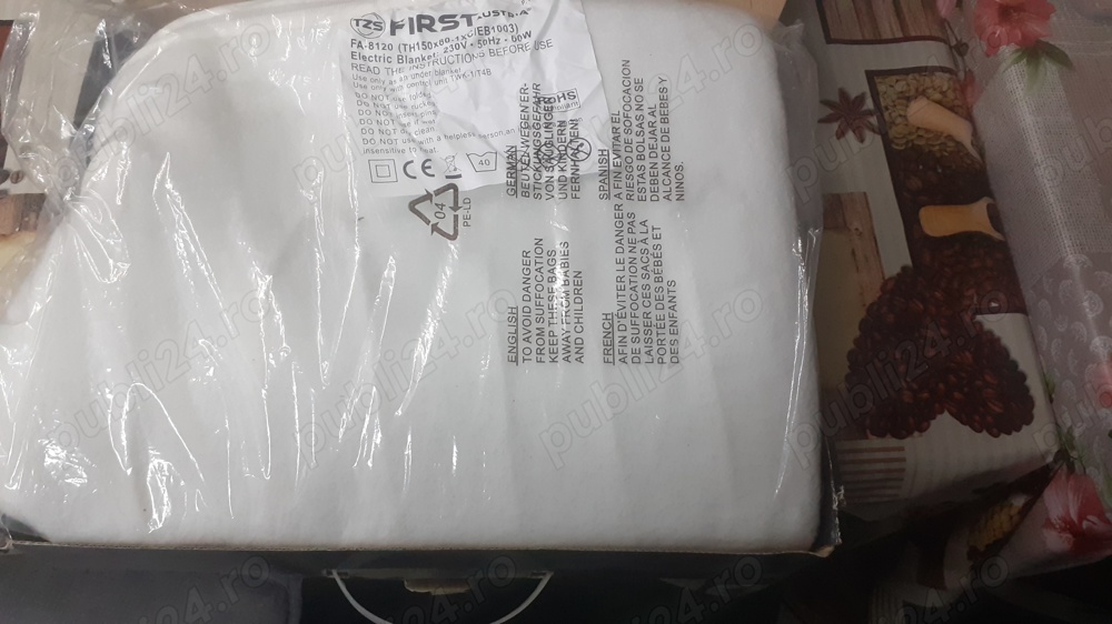 Pătură calda electrica,made Austria.