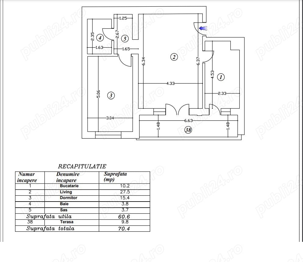 Dezvoltator 0% comision - finalizat - 71 mp - ULTIMUL - Metrou Mihai Bravu