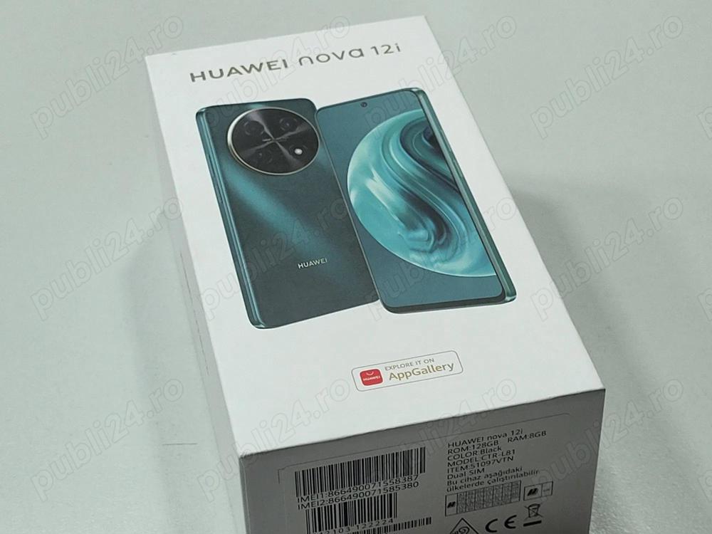 Telefon HUAWEI Nova 12i 128GB 8GB RAM Dual SIM Black Nou 2Ani Garantie