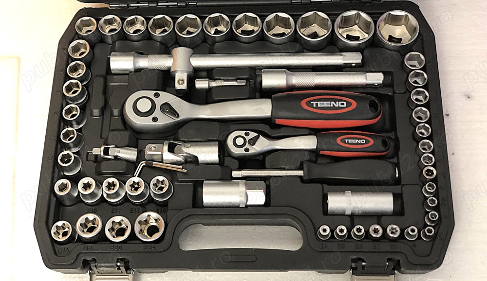 Trusa chei tubulare 108 piese – completa si practica