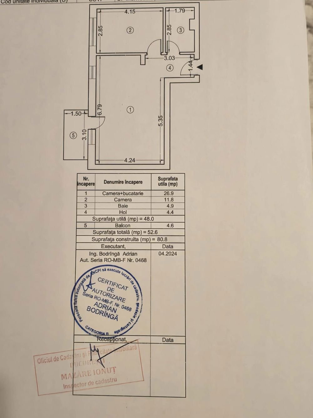 Vand Apartament 2 Camere Faza 5 Exigent , Parcul Liniei, Afi Mall,etc