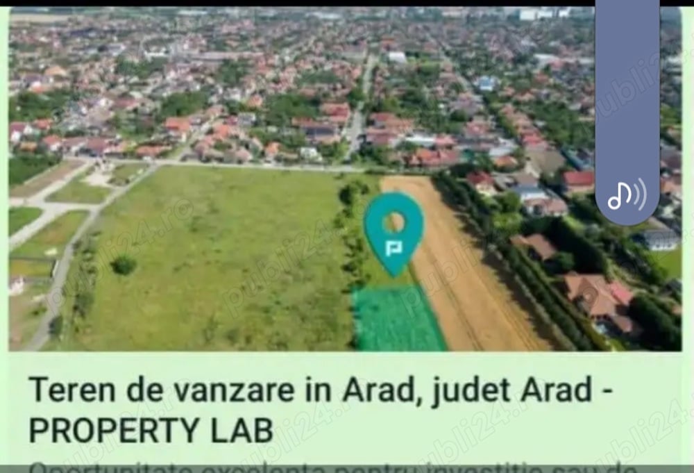 Vand teren intravilan în județul Arad