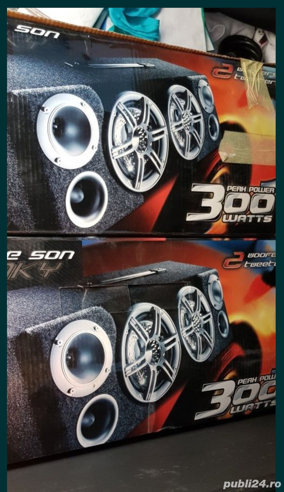 Vând 2 Subwoofere noi 300 watts