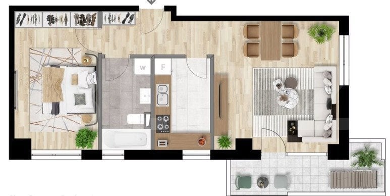 Apartament 2 camere decomandate, 53mp, constructie noua, zona Iulius Mall