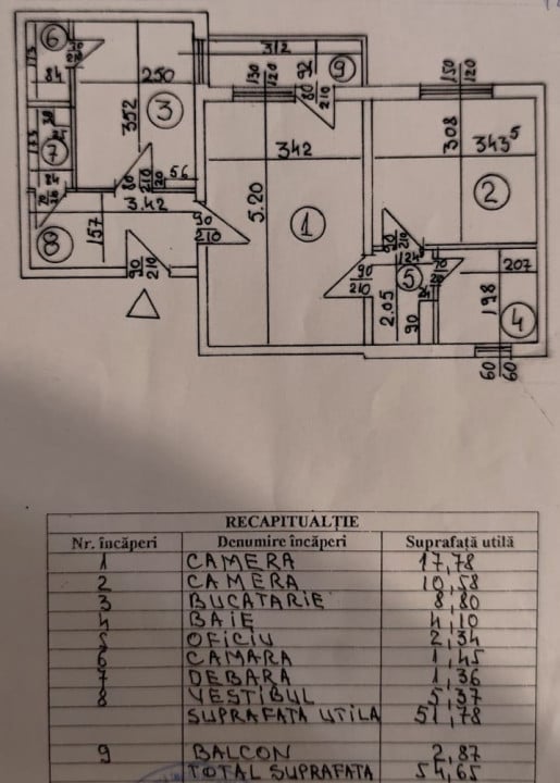 Apartament cu 2 camere, etajul 2/10, anul 1982, Diham-Chișinău-Basarabia