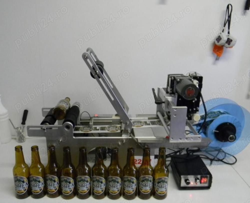 Masina etichetare recipiente cilindrice, sticle bere 330ml