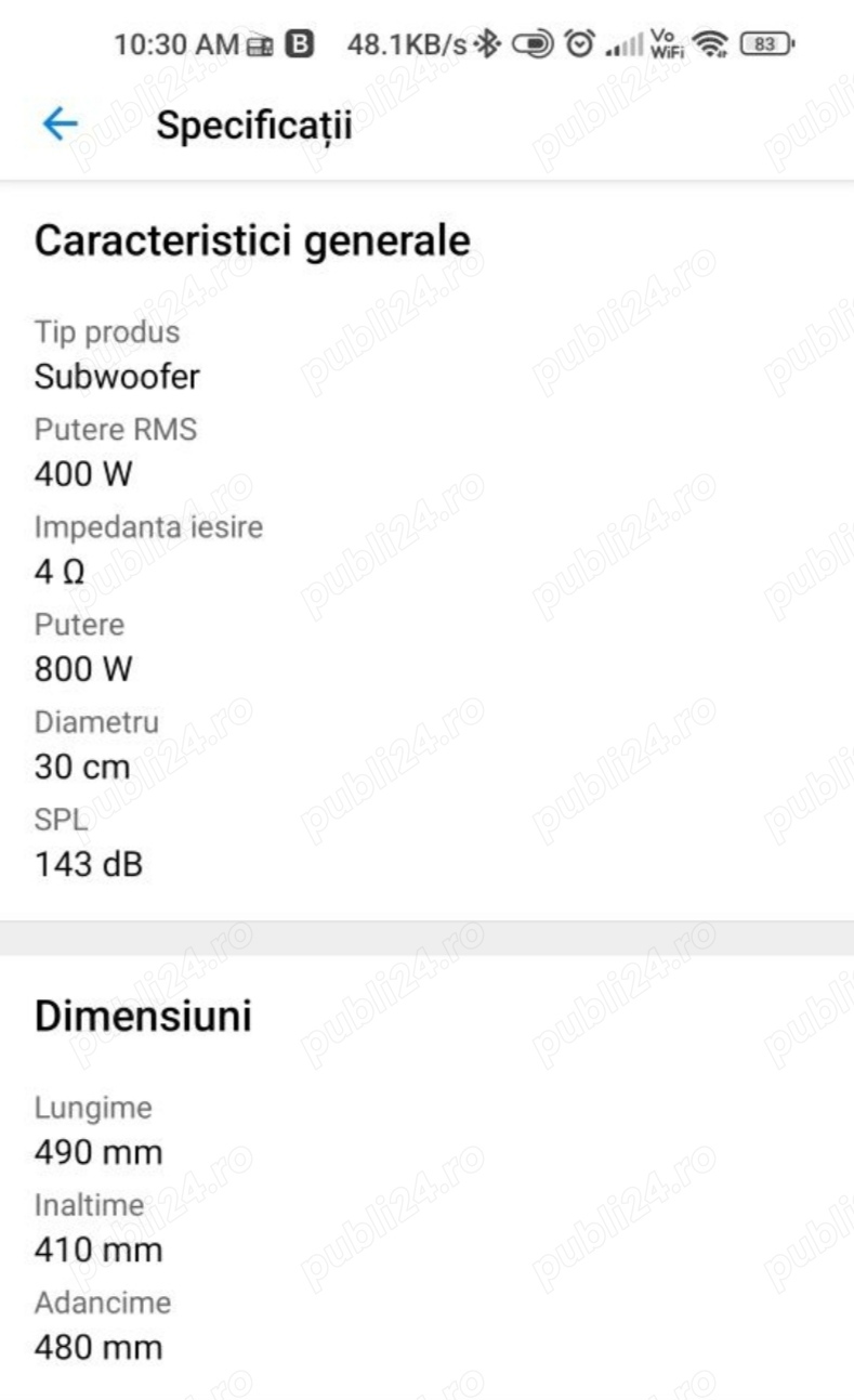 Amplificator Crunch GTi 2200 + Subwoofer CRUNCH GPX-12BP 400W RMS