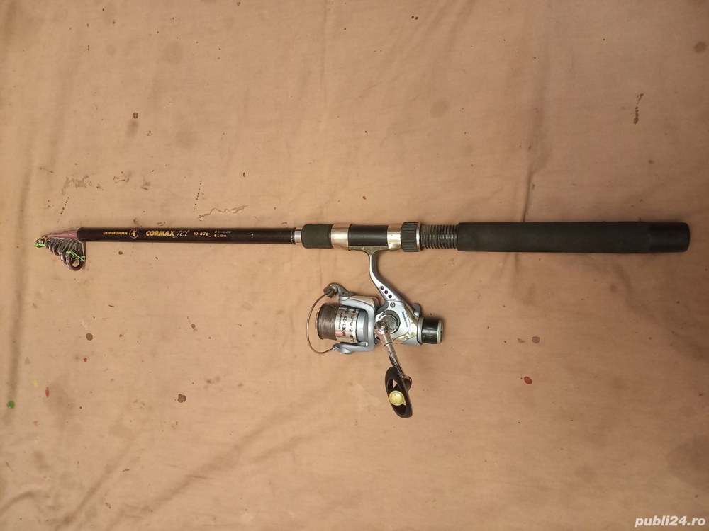 Lanseta Cormoran Comax 2,4m cu mulineta Cormoran Rodeo 1500 3 rulmenti 