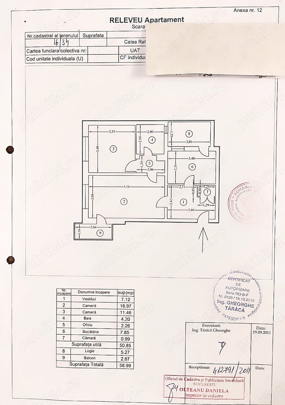 Apartament 2 camere, semidecomandat, confort I.