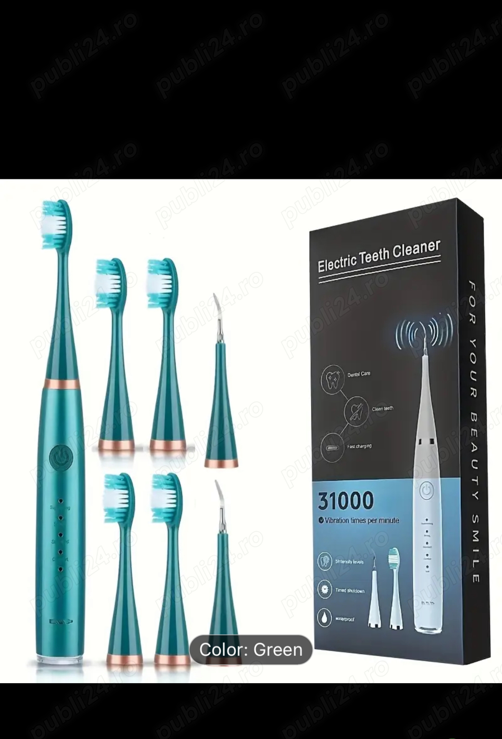 Periuță de dinți electrică micro-vibrații cu încărcare tip USB