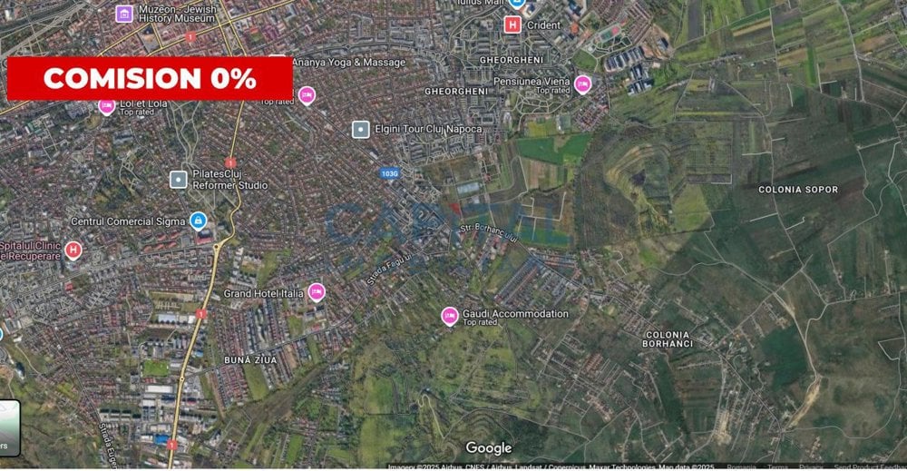 Teren Borhanci cu front la 2 strazi