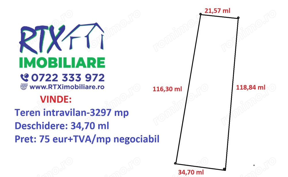 Teren intra 3297 mp Str. Regele Ferdinand pretabil cartier rezidential