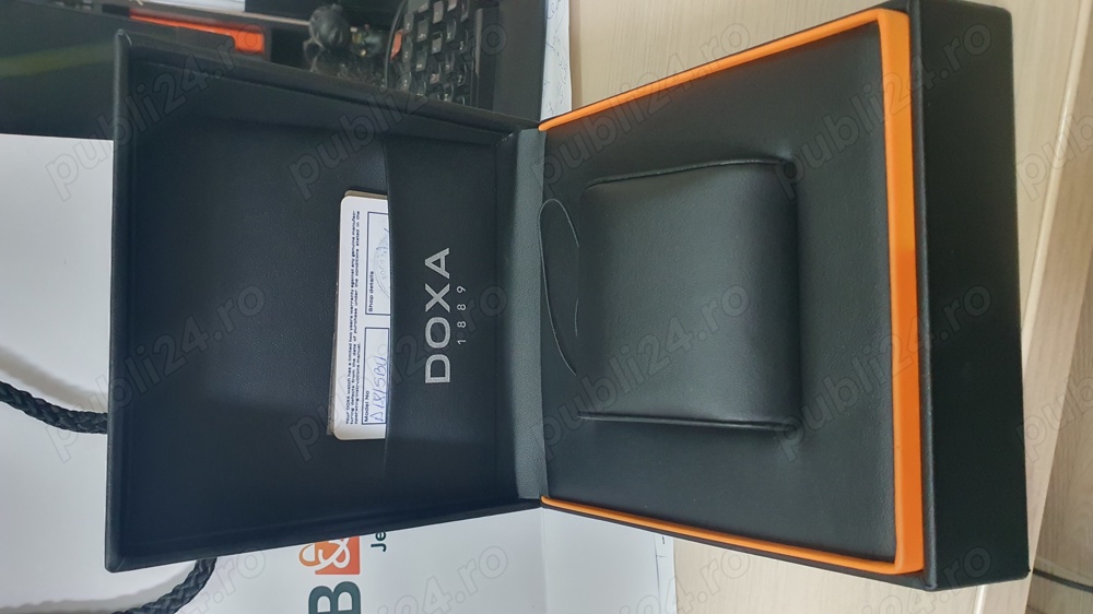 Cutie piele lux ceas DOXA, noua (marime mare), originala