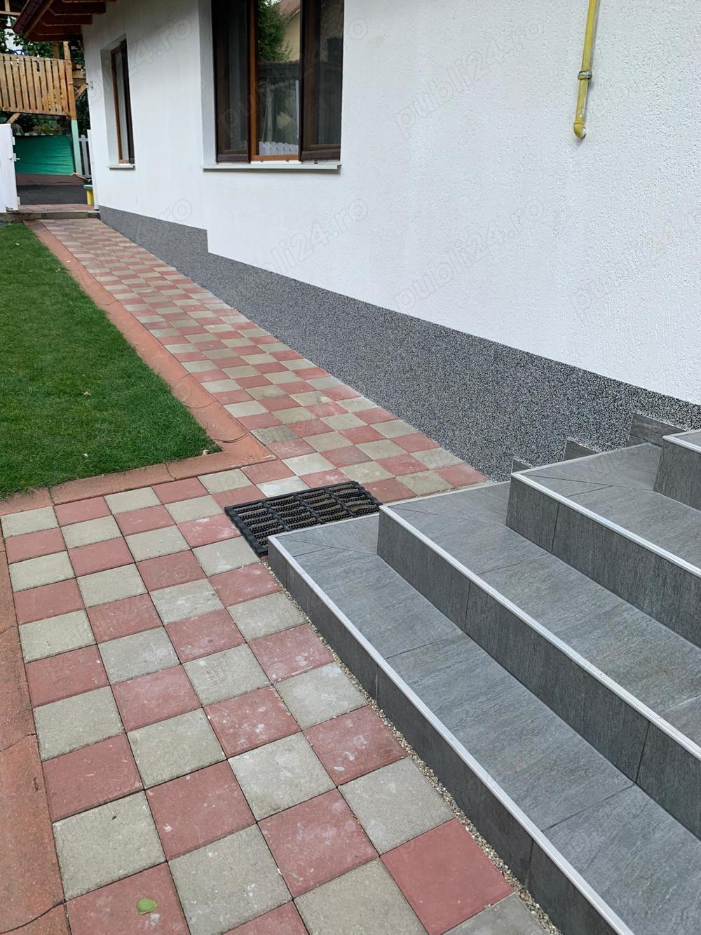 Tencuială decorativă și construcție trepte   finisaje exterioare de calitate!