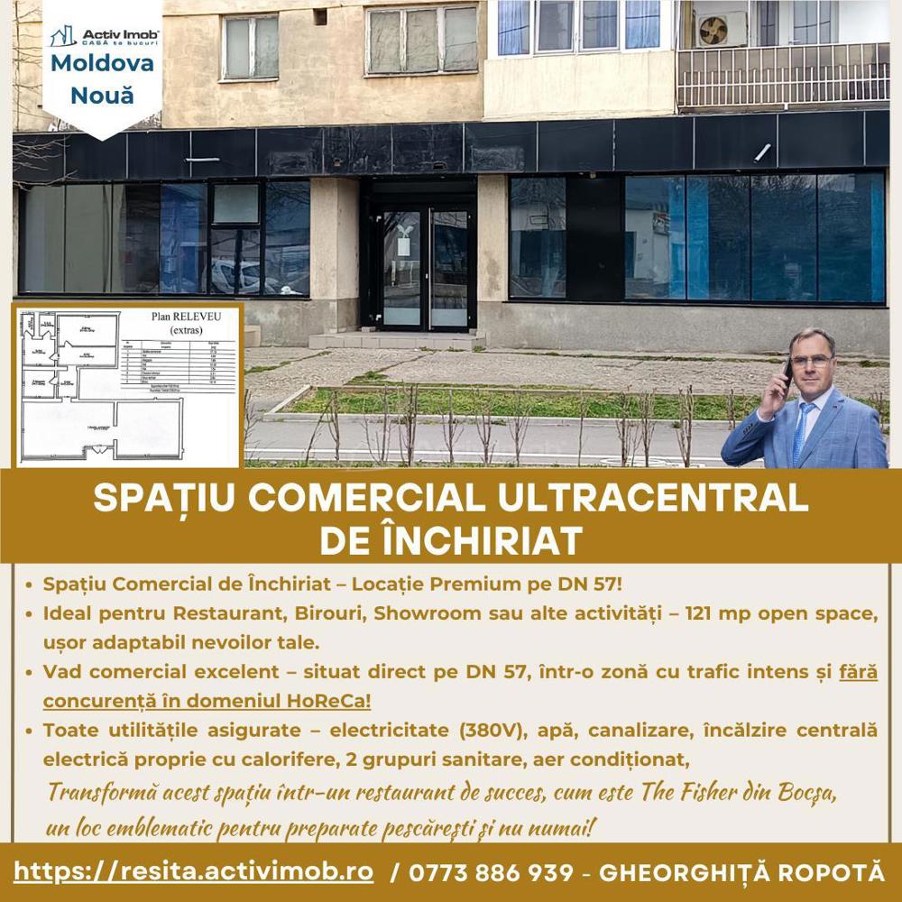 Spatiu Comercial Central de Inchiriat in Moldova Noua