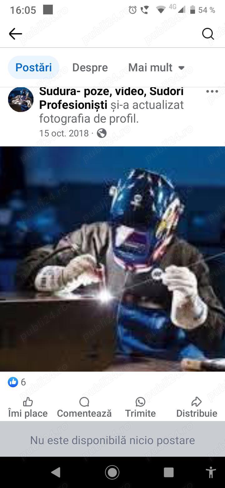 Sudor Profesionist MIG-MAG, TIG , Electric SUDĂM în Fier, INOX , ALUMINIU ,Cupru ,Fontă 