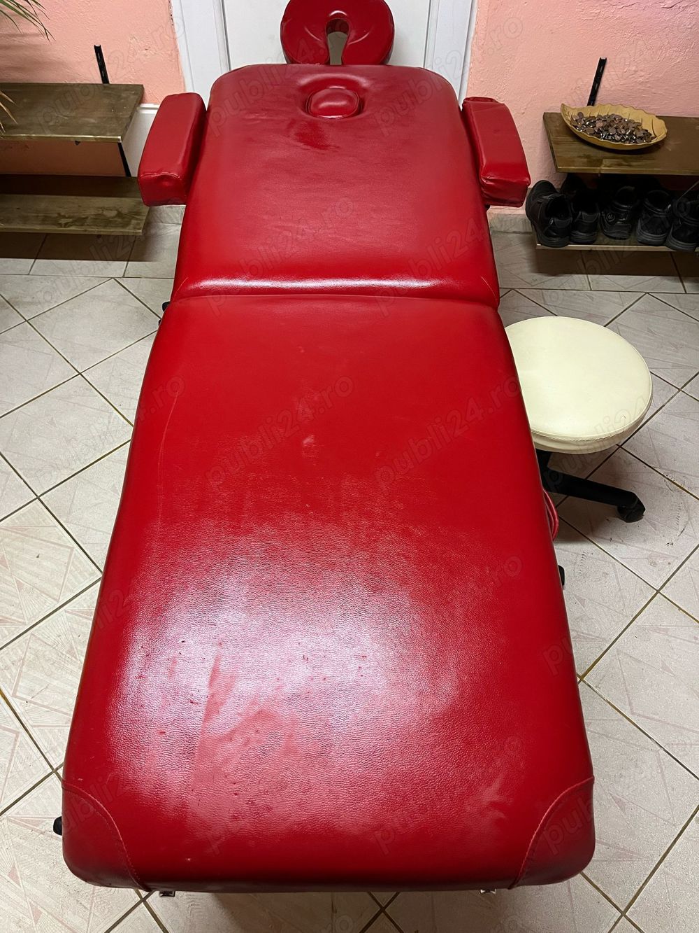 Masă masaj, folosită, toate accesoriile, include scaun