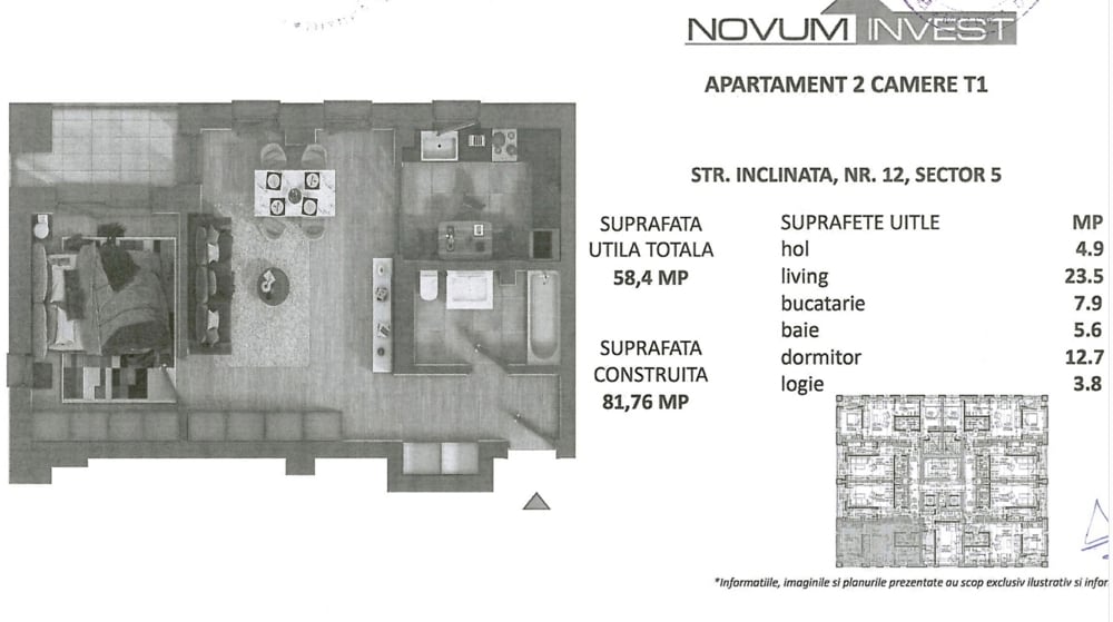 Cesiune contract apartament Novum Viilor