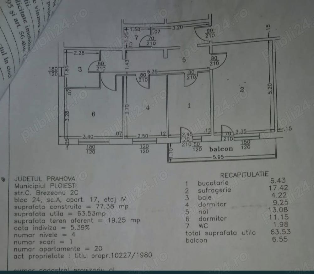 vand apartament 3 camere Piata Mihai Viteazu