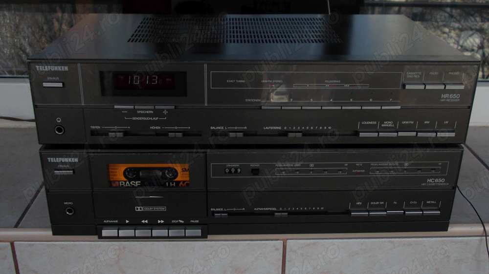 Linie TELEFUNKEN receiver hr 650 + casetofon deck hc 650
