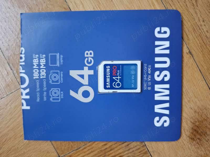 Card memorie SDXC Samsung PRO Plus 64Gb NOU