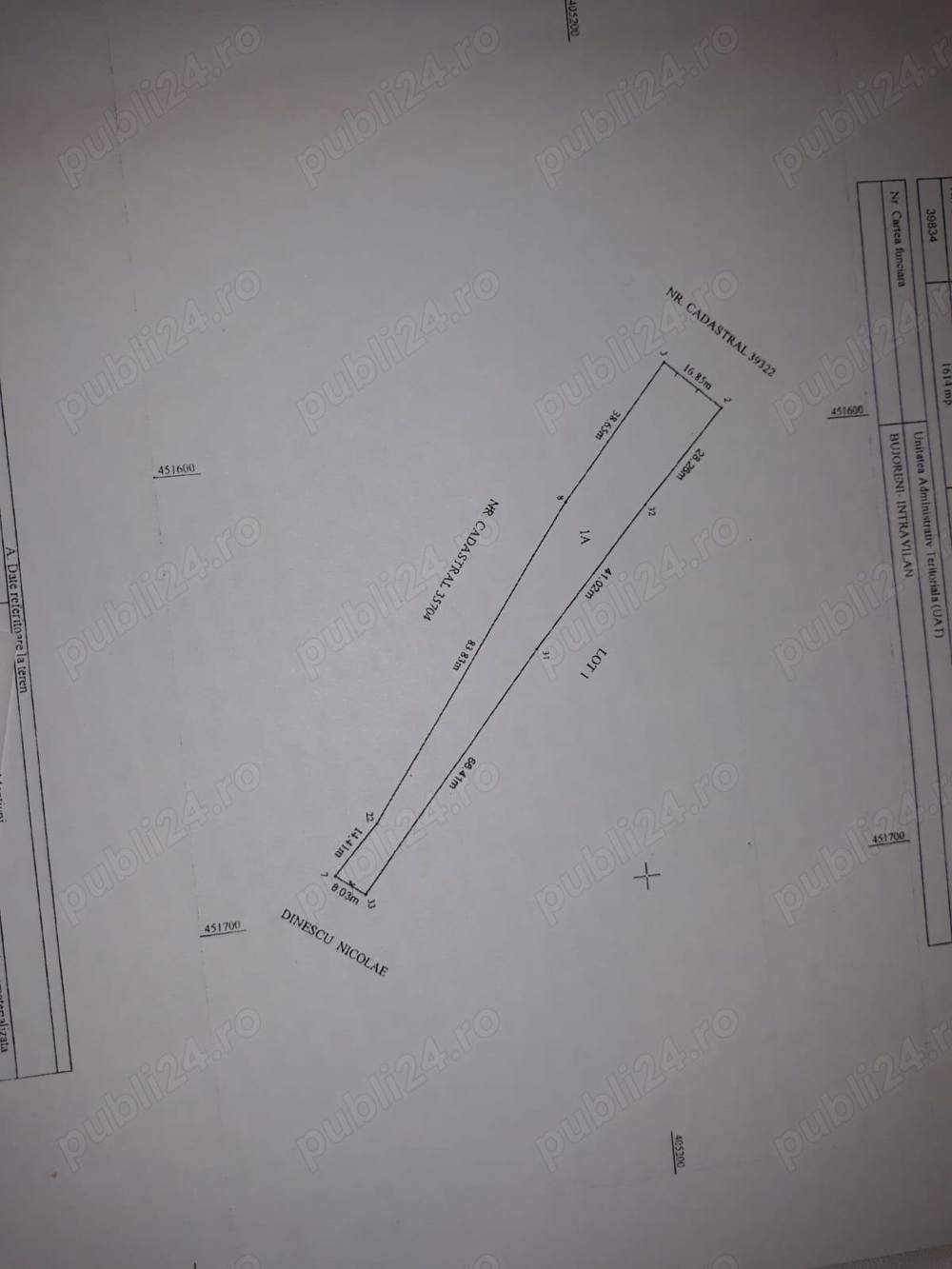 Teren pentru constructii, Bujoreni-Olteni