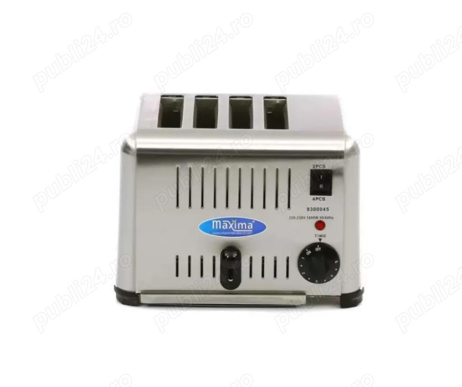 Prăjitor de pâine profesional pentru 4 felii de paine   cu cronomentru și termostat