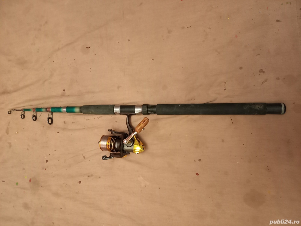 Lanseta telescopica GipoPescar, 2,7m, cu mulin MH 4500, 12+1 rulmenti eta 