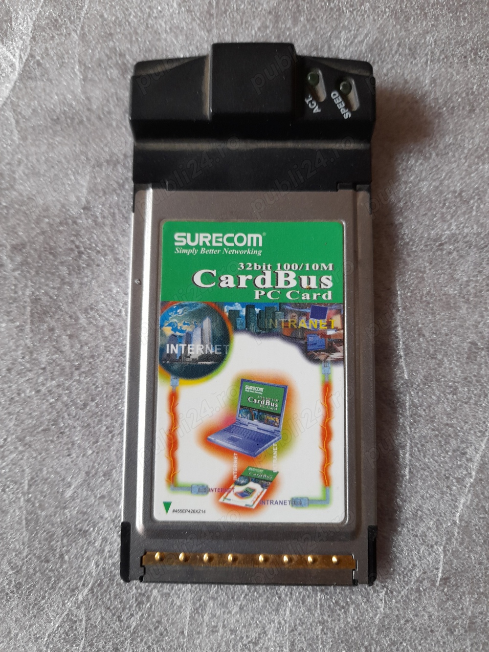 PCMCIA Ethernet Adapter Surecom EP-428X 4B