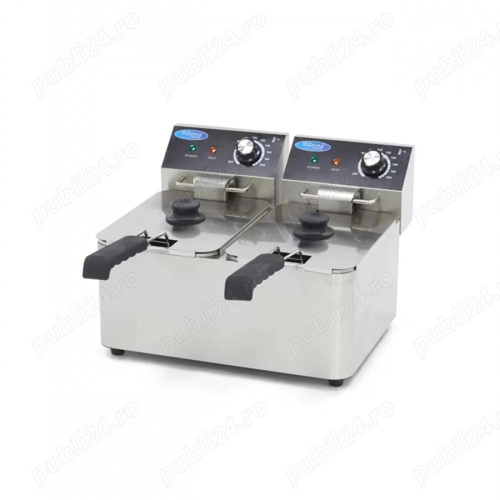 Friteuză dublă 2 coșuri x 4 L - 50  C până la 200  C