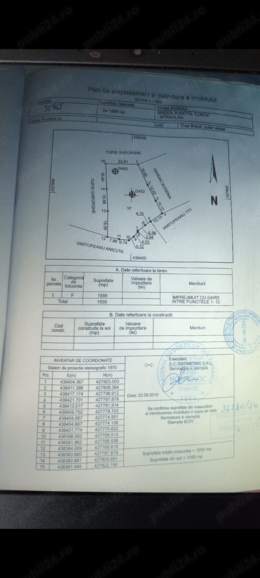 Vând teren în Brezoi, Vasilatu