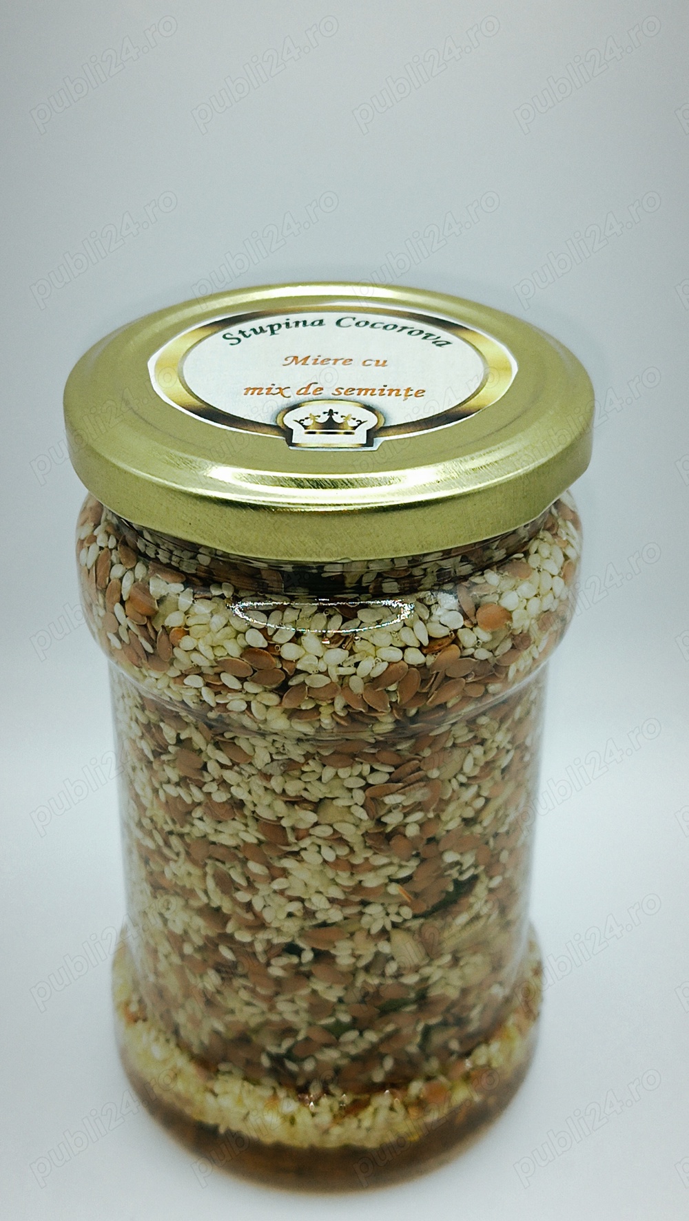 Miere 100%naturala cu mix de seminte (miere albine produse naturale)