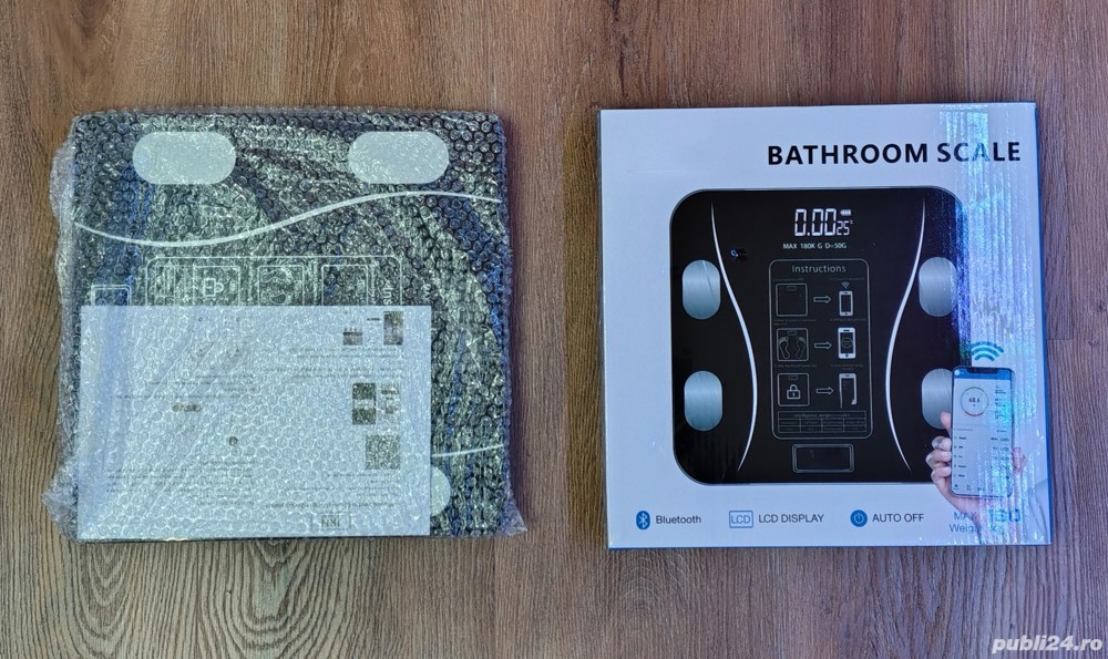 Cantar Corporal Inteligent, smart,Electronic, Aplicatie Telefon,0.3 - 180 kg, Nou! 