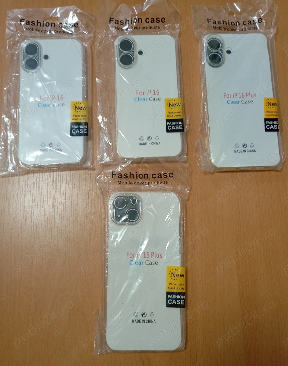 Vând Huse transparente (bumper) pentru iPHONE 15 Plus,16 și 16 Plus.NOI