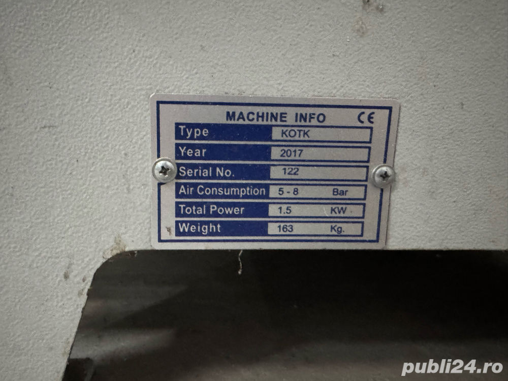 utilaje tamplarie PVC si aluminiu