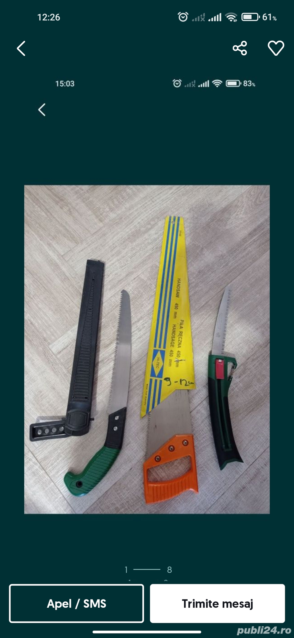 Fierastrau de mana set dalta creioane lemn dulgher