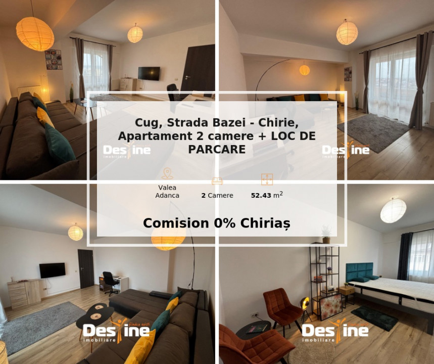 Cug, Strada Bazei - Chirie, Apartament 2 camere + LOC DE PARCARE