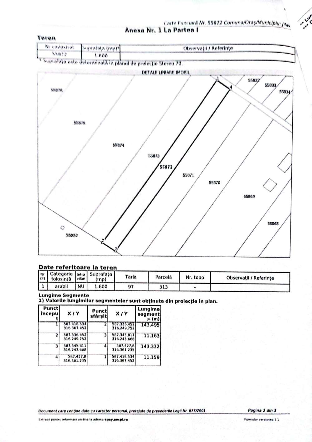 1600 mp teren de vânzare în comuna Jilava, în interiorul liniei de centură a capitalei 