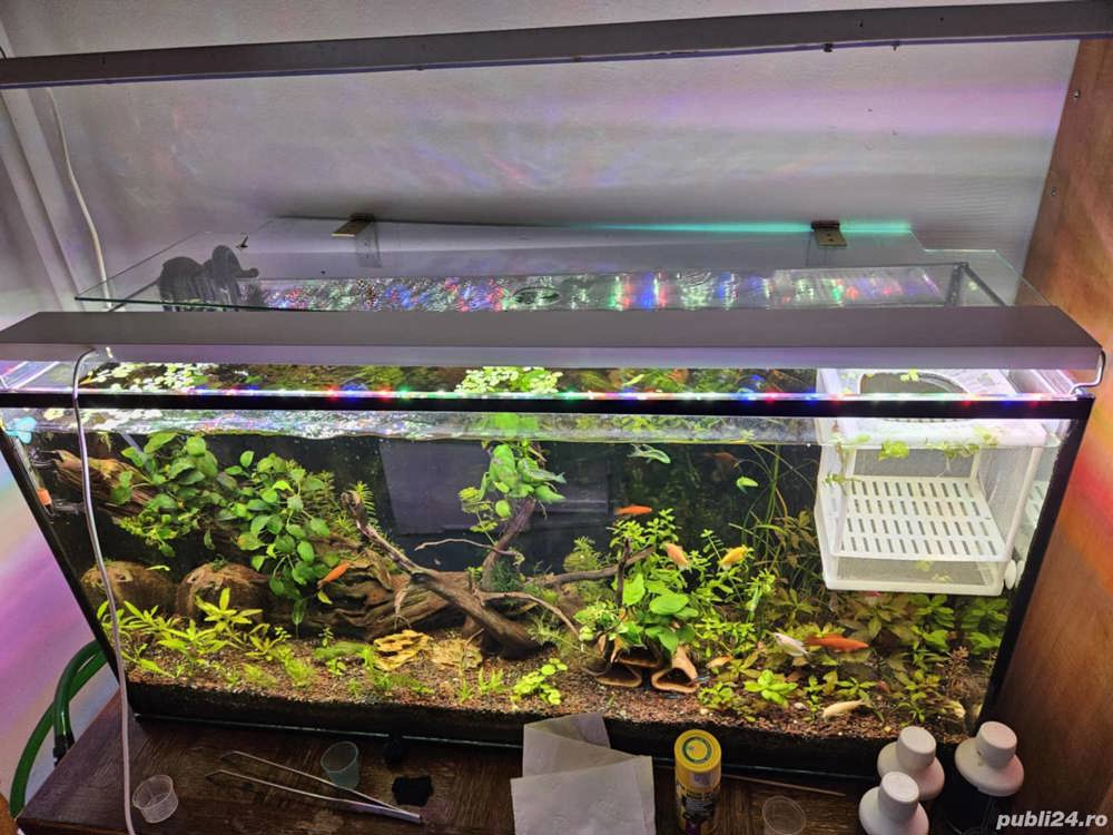 Lampa acvariu custom din aluminiu, WRGB, 100 cm lungime, cu BT