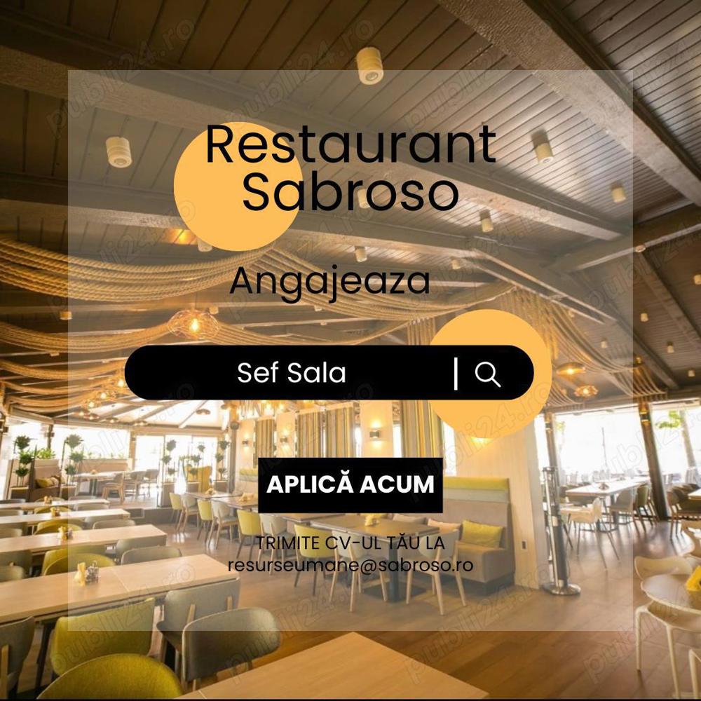 Restaurantul Sabroso din Constanta angajeaza Sef de Sala!