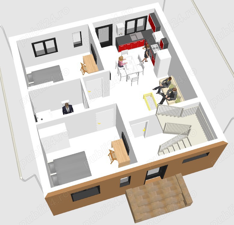 Caut vecin construire apartament pe nivel sau duplex in zona centrala