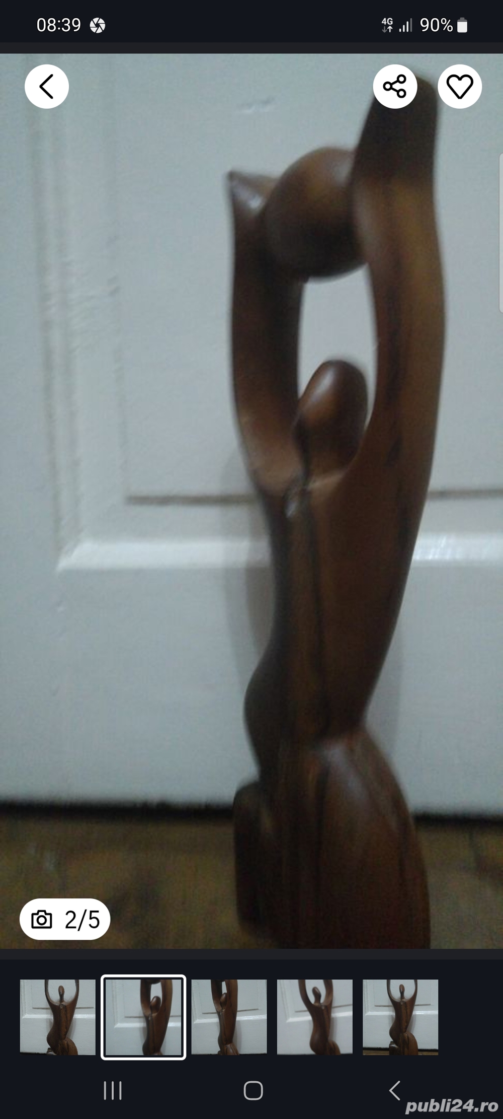 sculptura lemn masiv