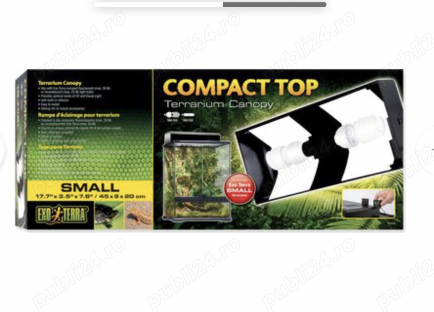 Vând lampă terariu Exo Terra cu 2 becuri Vând lampă terariu Exo Terra cu 2 becuri