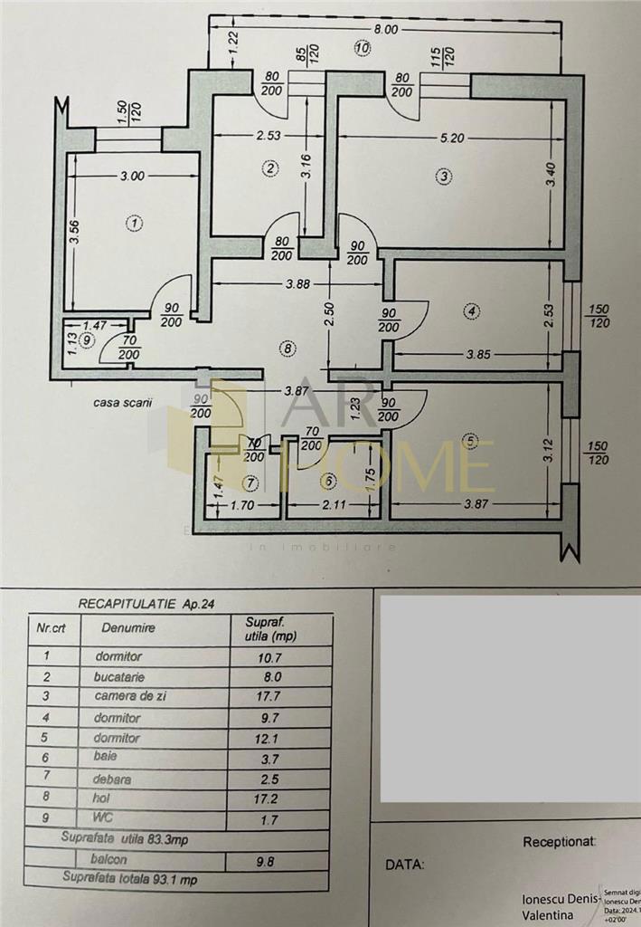 Vanzare apartament 4 camere, 2 bai, in Ploiesti, zona Parcul Aurora