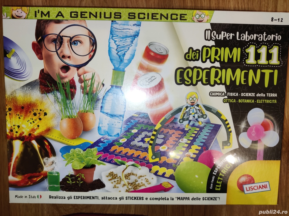 Kit stiinta laborator 111 experimente laborator copii, varsta 8-12 ani
