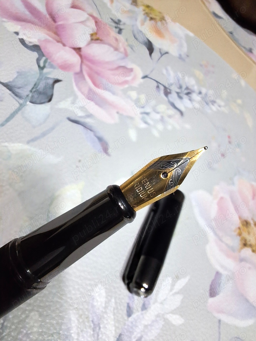 Stilou de lux Genius penita clasica Iridium Point M BLACK Metalic