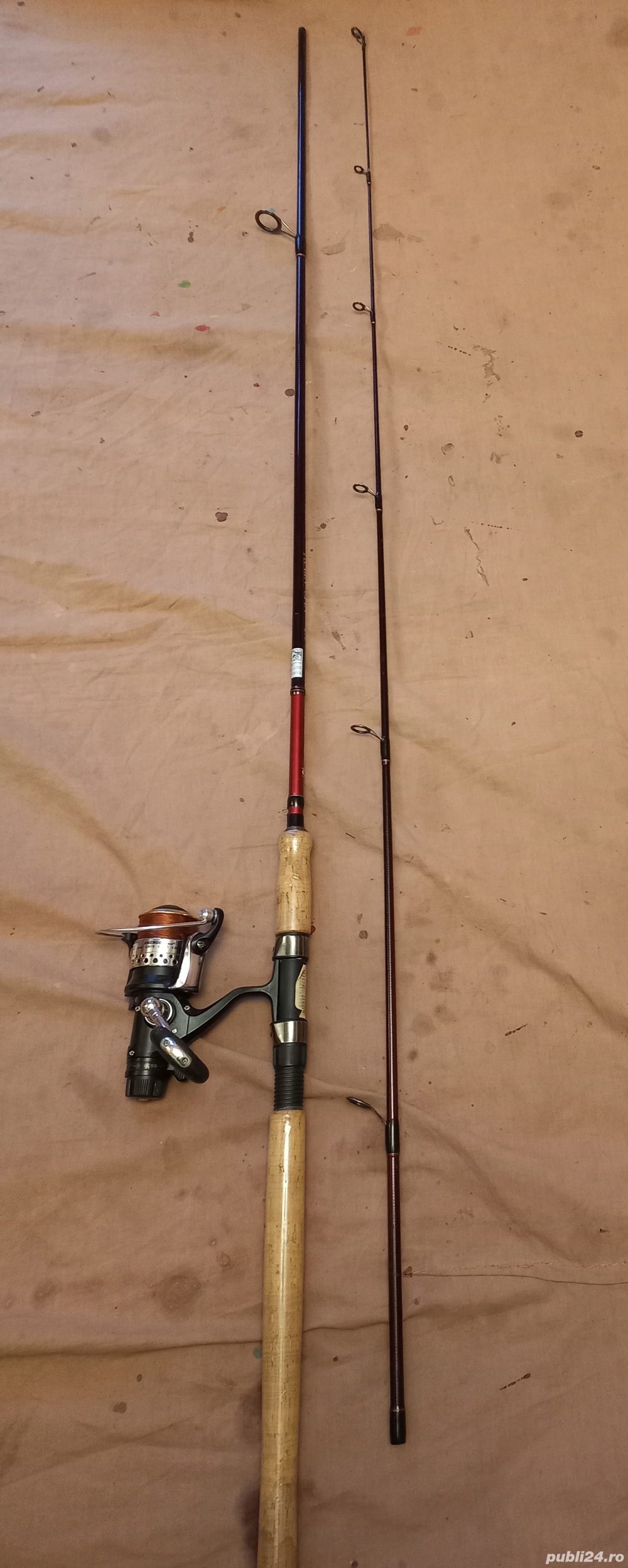 Lanseta carbon spining 2,7m mulineta Energo 3000, 7 rulmenti 