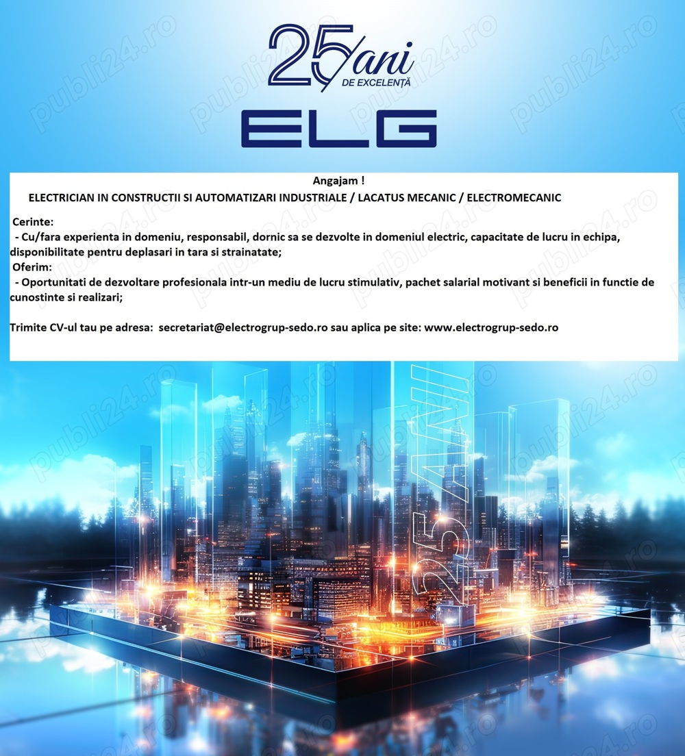 electrician lacatus mecanic electromecanic