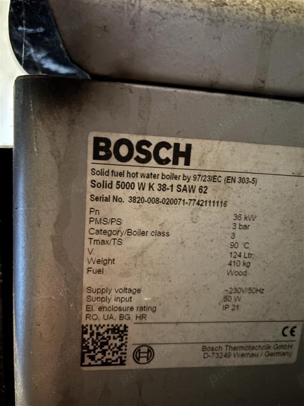 Cazan   centrala lemne Bosch 36 kw